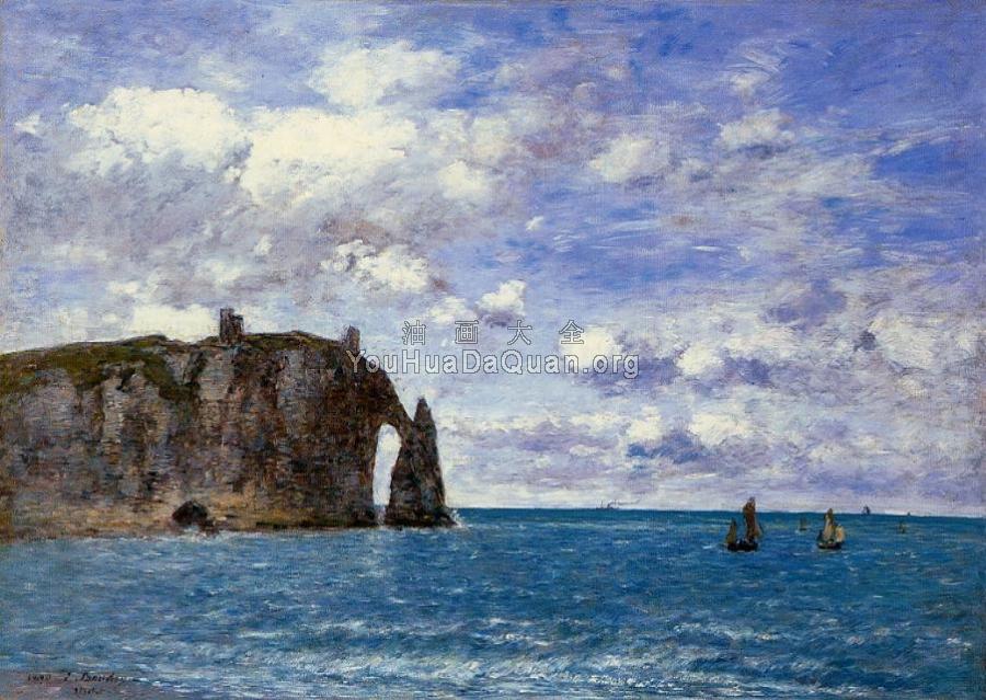 Etretat, La Falaise d'Aval - 尤金·布丹